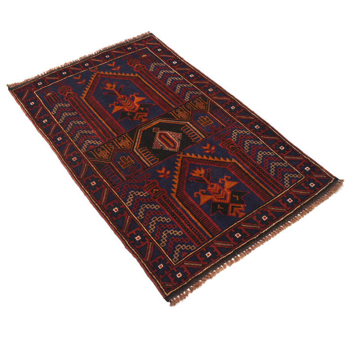 Afghan Rug Crafted Prayer 4.7x2.9 ft