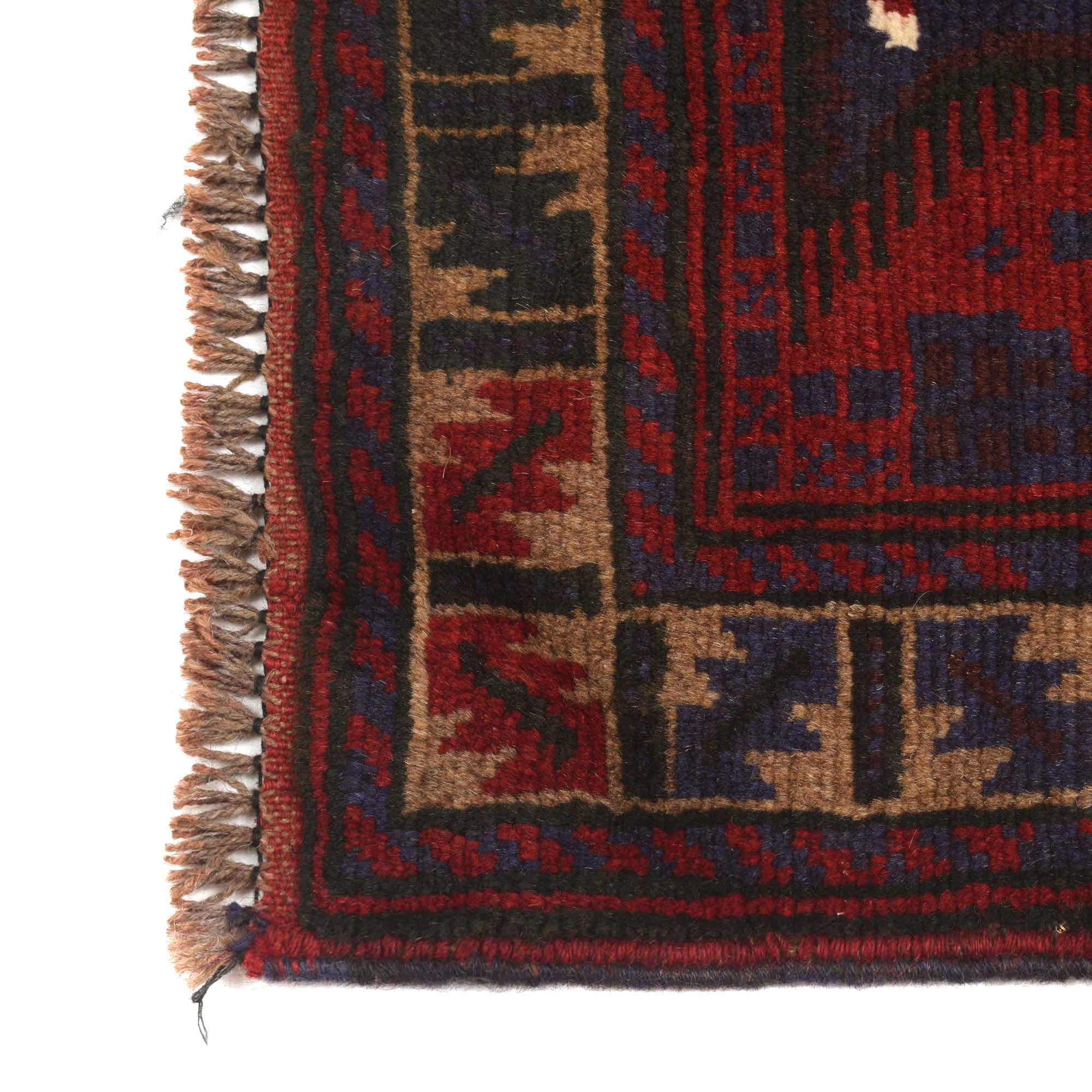 Afghan Handmade Wool Prayer Rug 4.3x2.8 ft