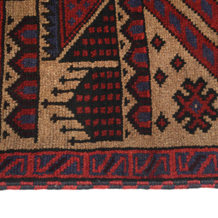 Tribal Afghan Prayer Rug Piece 4.7x3 ft
