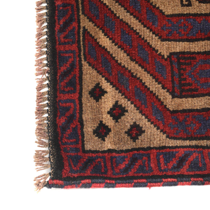 Tribal Afghan Prayer Rug Piece 4.7x3 ft