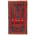 Soft Woven Afghan Prayer Rug 4.7x2.7 ft