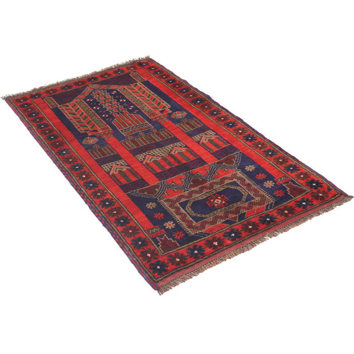 Afghan Heritage Wool Prayer Rug 4.7x2.9 ft