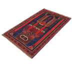 Handcrafted Afghan Prayer Rug Design 4.9x3 ft
