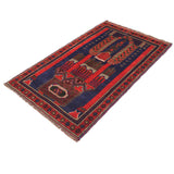 Handcrafted Afghan Prayer Rug Design 4.9x3 ft