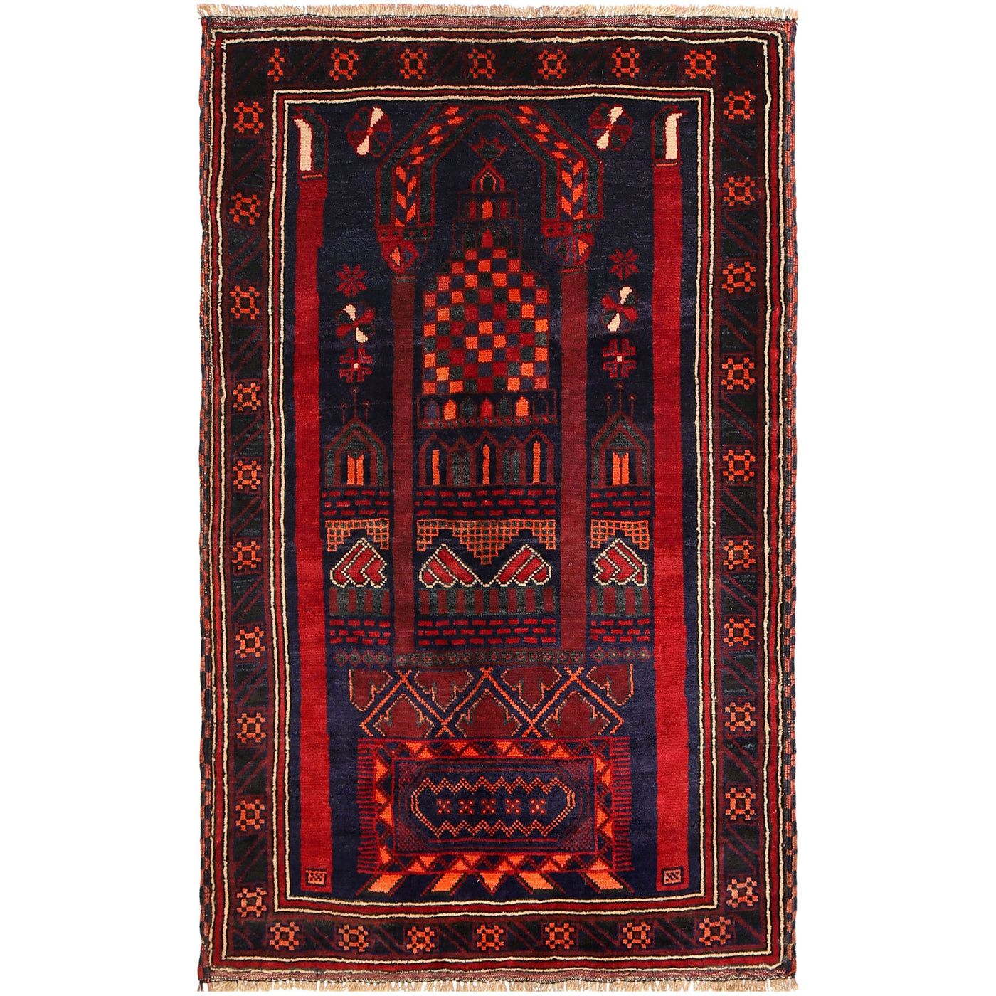 Premium Afghan Prayer Rug Weave 5.2x3.1 ft