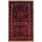 Premium Afghan Prayer Rug Weave 5.2x3.1 ft