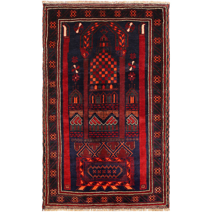 Premium Afghan Prayer Rug Weave 5.2x3.1 ft