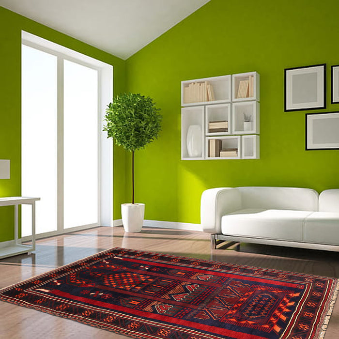 Premium Afghan Prayer Rug Weave 5.2x3.1 ft