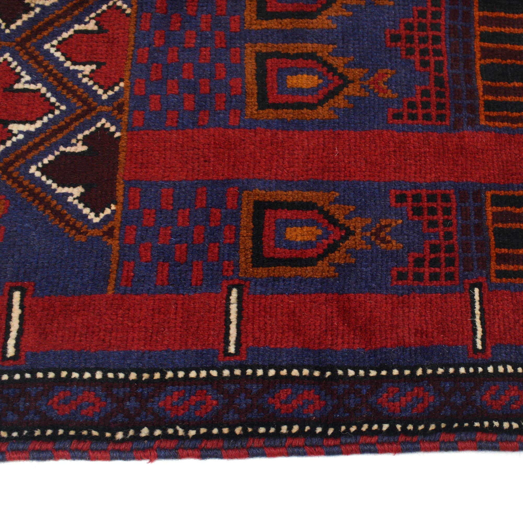 Traditional Afghan Wool Prayer Mat 5x2.9 ft