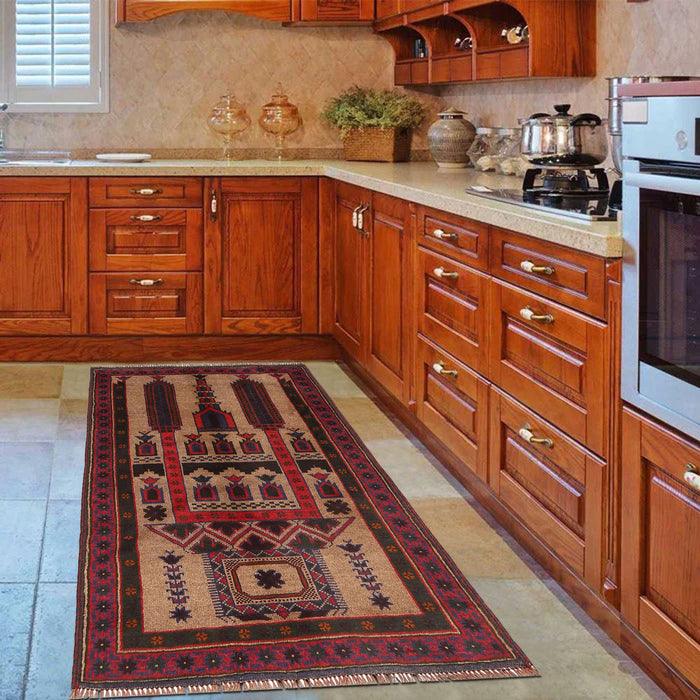 Prayer Rug Afghan Cultural Style 4.5x2.9 ft