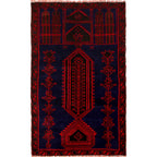 Afghan Artisan Handmade Prayer Mat 4.8x3 ft