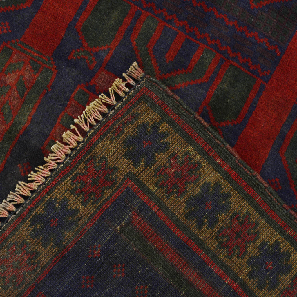 Handwoven Afghan Prayer Rug Design 4.3x3.2 ft