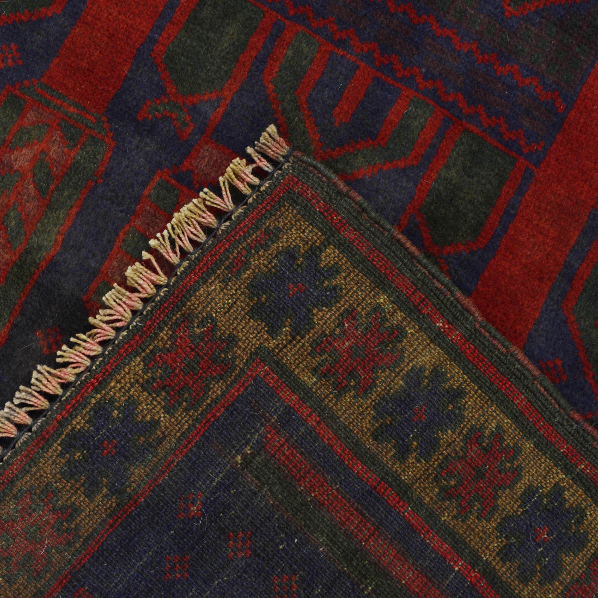 Handwoven Afghan Prayer Rug Design 4.3x3.2 ft