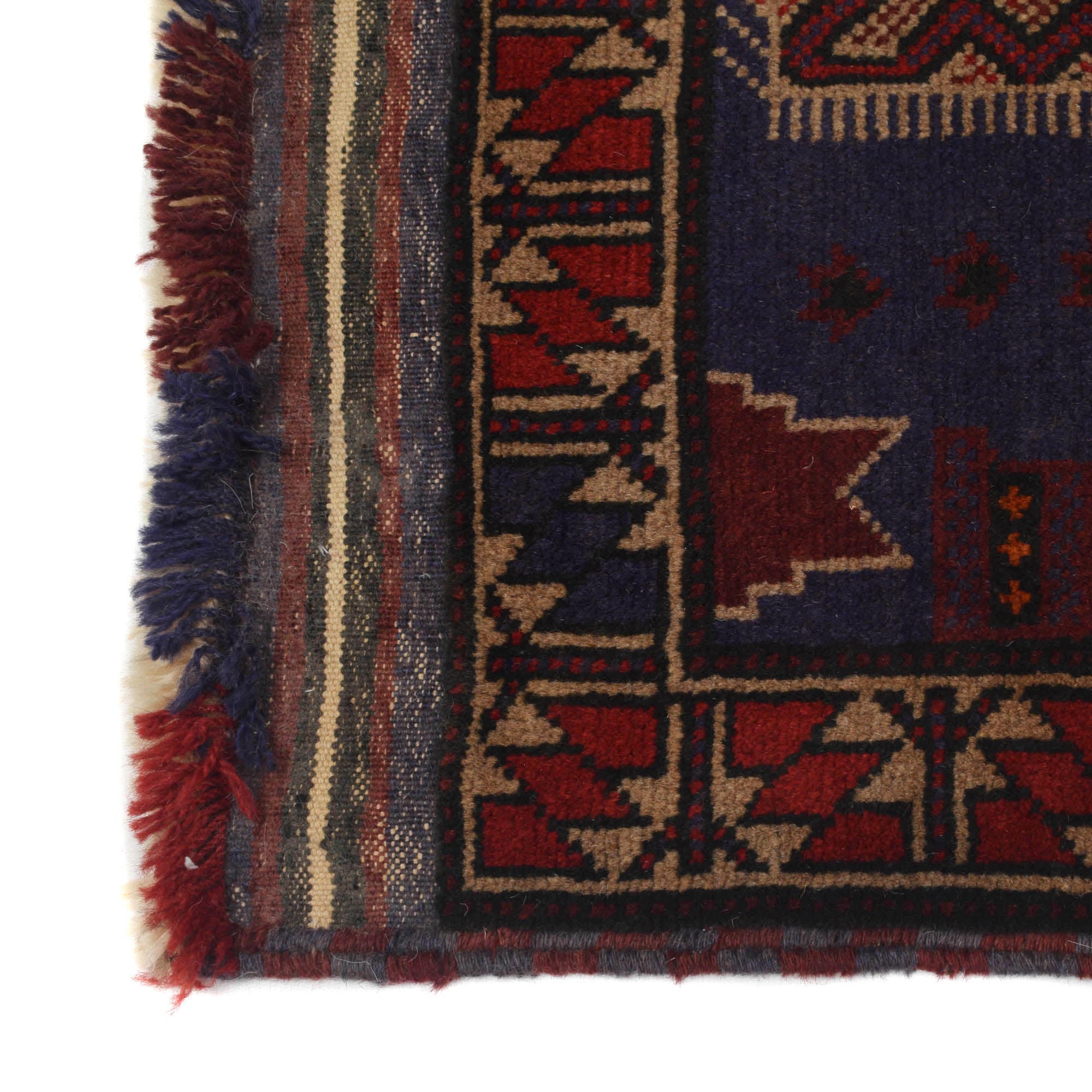 Nomadic Afghan Prayer Rug Piece 4.7x3.2 ft