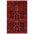 Prayer Mat Afghan Artisan Work 5.2x3.2 ft