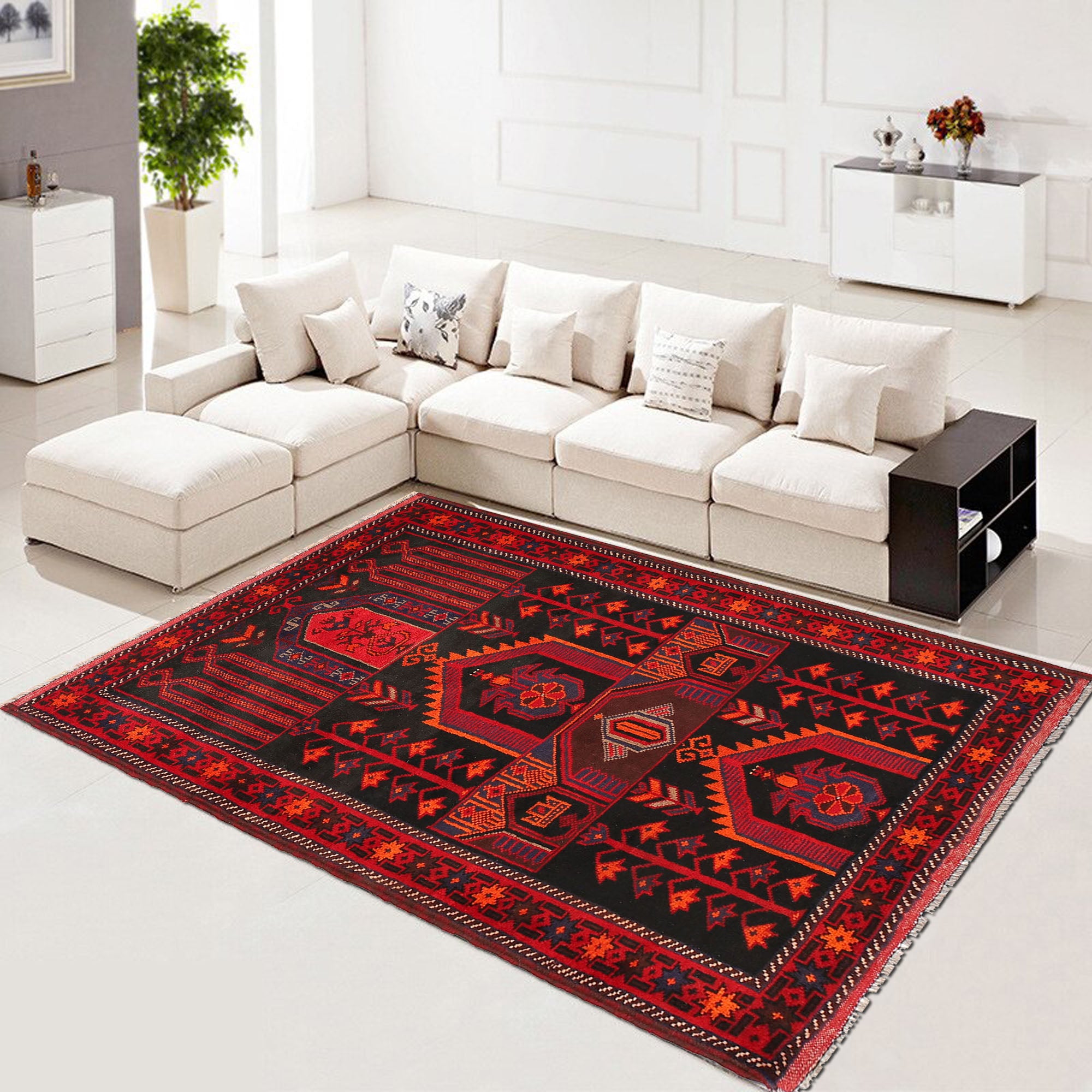Prayer Mat Afghan Artisan Work 5.2x3.2 ft
