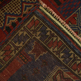 Afghan Wool Prayer Mat Handmade 4.6x3.1 ft