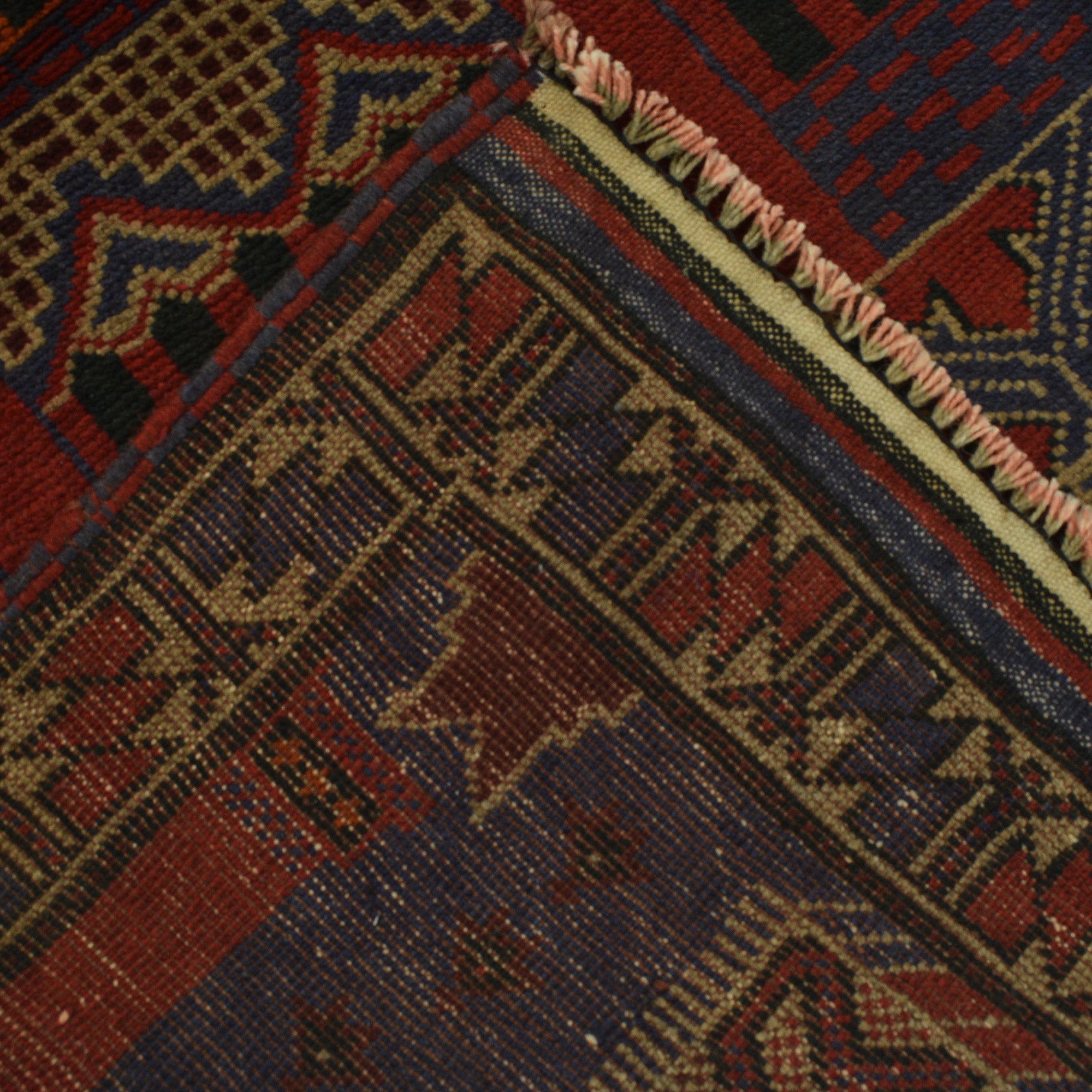 Afghan Wool Prayer Mat Handmade 4.6x3.1 ft