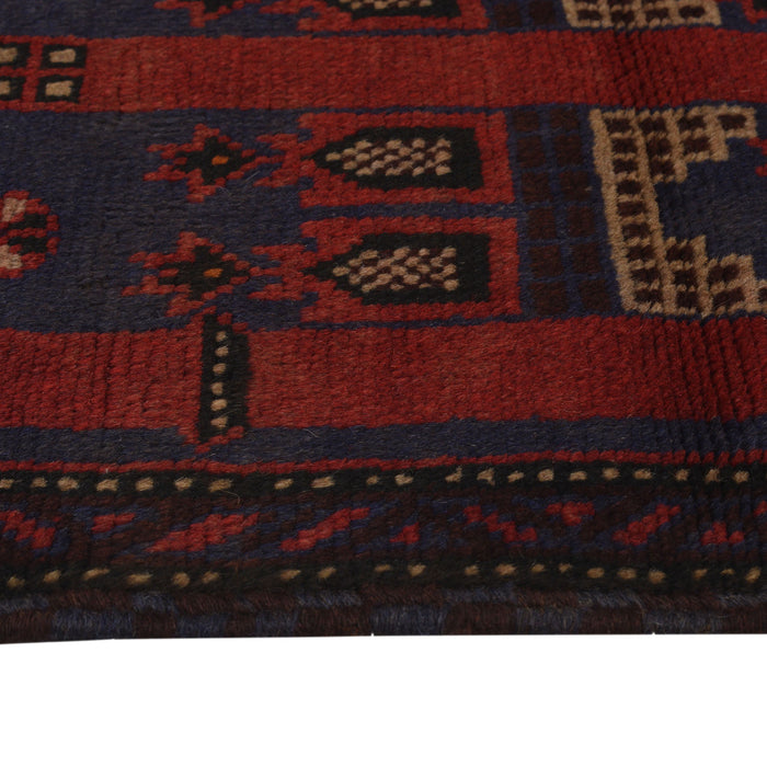 Tribal Afghan Handcrafted Prayer Rug 4.5x2.9 ft