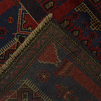 Tribal Afghan Handcrafted Prayer Rug 4.5x2.9 ft