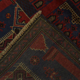 Tribal Afghan Handcrafted Prayer Rug 4.5x2.9 ft