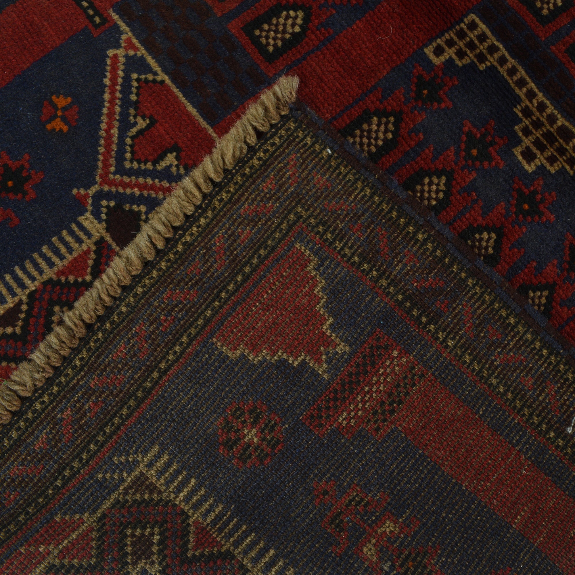 Tribal Afghan Handcrafted Prayer Rug 4.5x2.9 ft