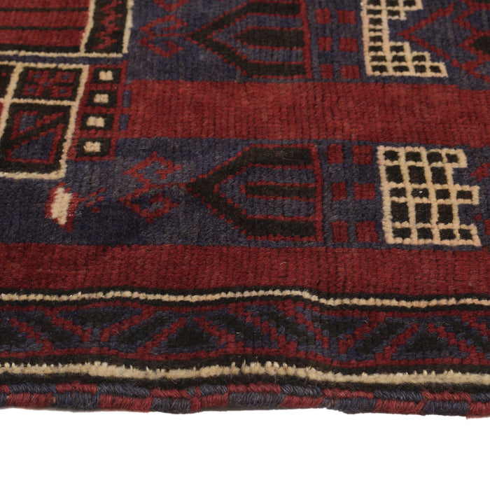 Prayer Rug Afghan Nomadic Craft 4.5x2.8 ft