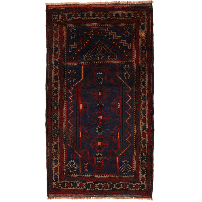Afghan Handmade Prayer Mat Weave 5x2.8 ft
