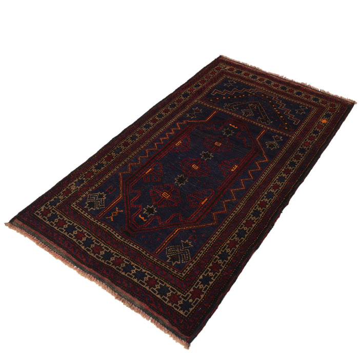 Afghan Handmade Prayer Mat Weave 5x2.8 ft