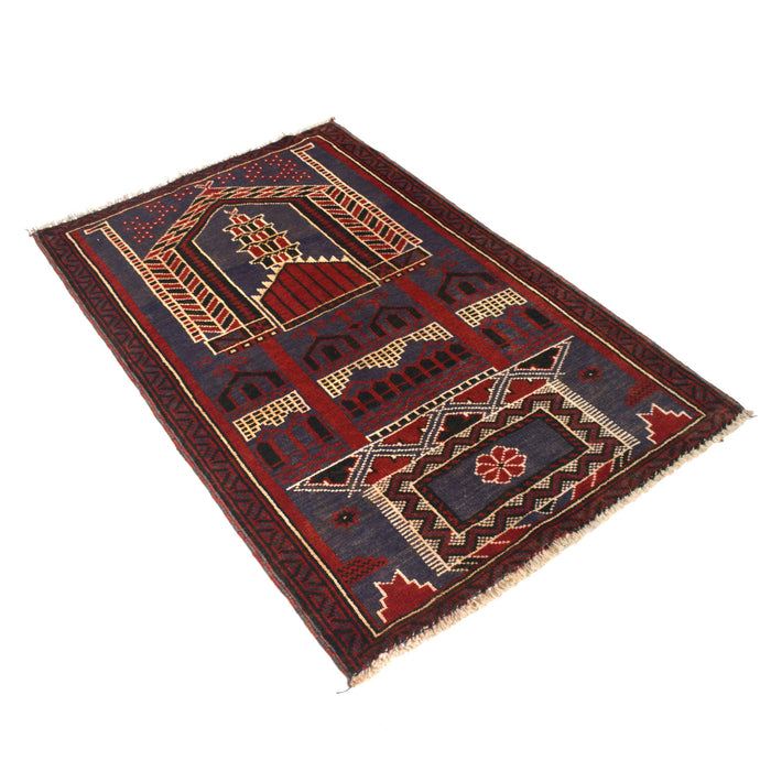 Afghan Prayer Mat Artisan Piece 4.6x2.9 ft
