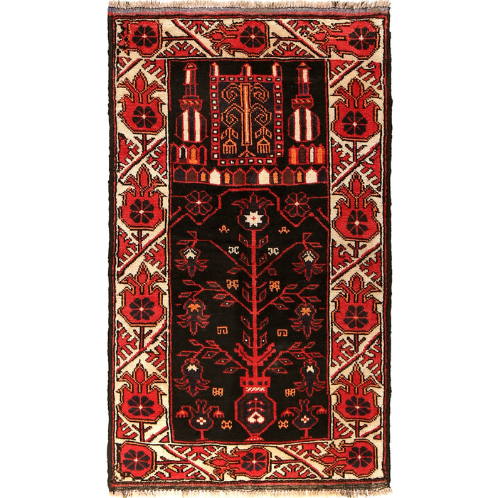 Authentic Afghan Wool Prayer Mat 5.1x2.7 ft