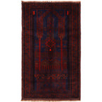 Afghan Traditional Prayer Rug Weave 4.8x3 ft