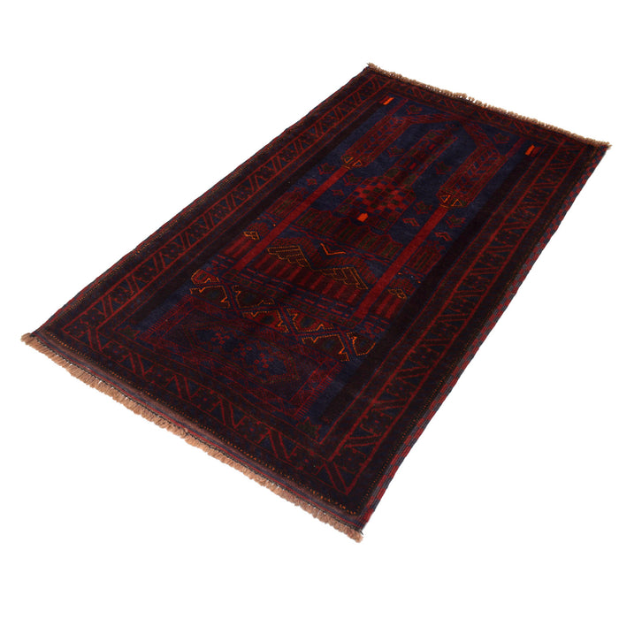 Afghan Traditional Prayer Rug Weave 4.8x3 ft