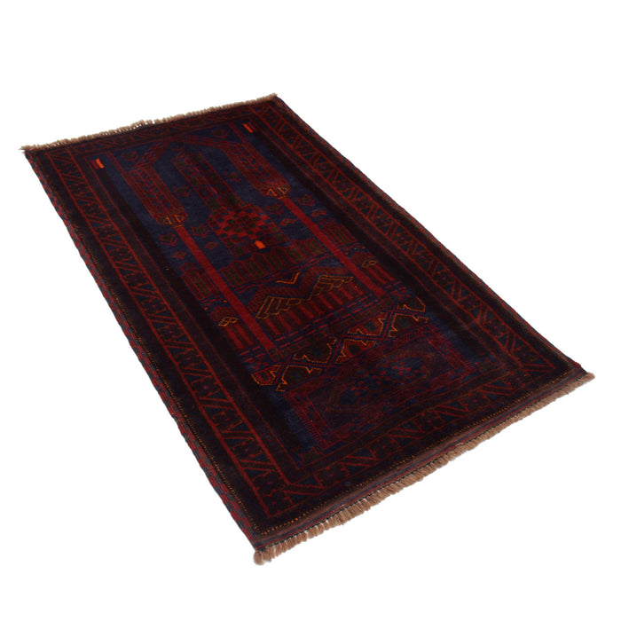 Afghan Traditional Prayer Rug Weave 4.8x3 ft