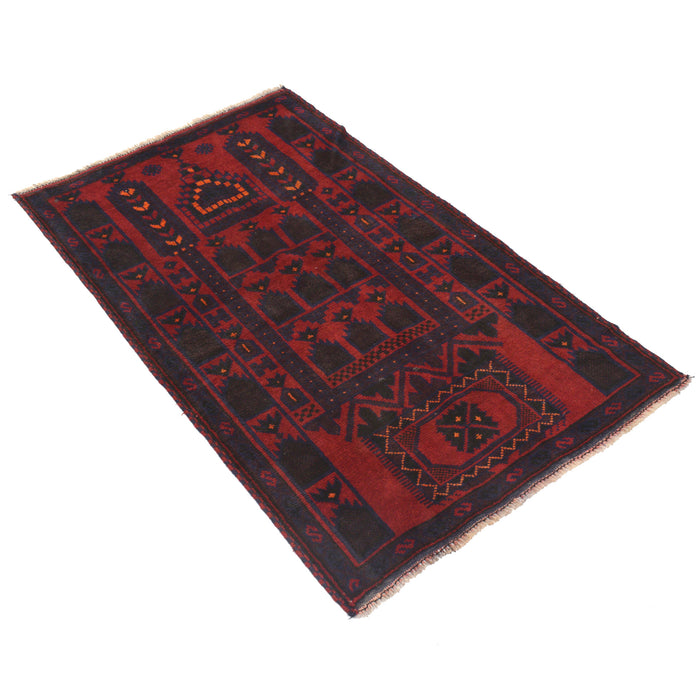 Prayer Mat Afghan Nomadic Design 4.6x2.8 ft