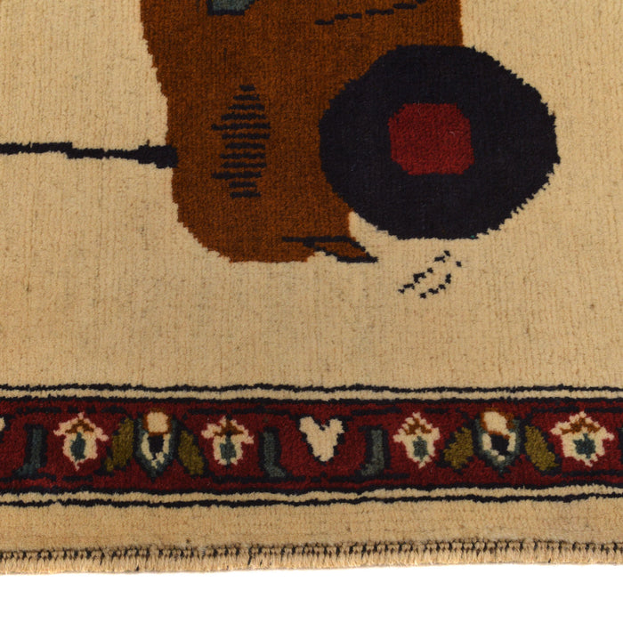 Artisan Woven Afghan Weapons & Drones Rug 3.9x2.8 ft