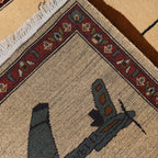 Artisan Woven Afghan Weapons & Drones Rug 3.9x2.8 ft