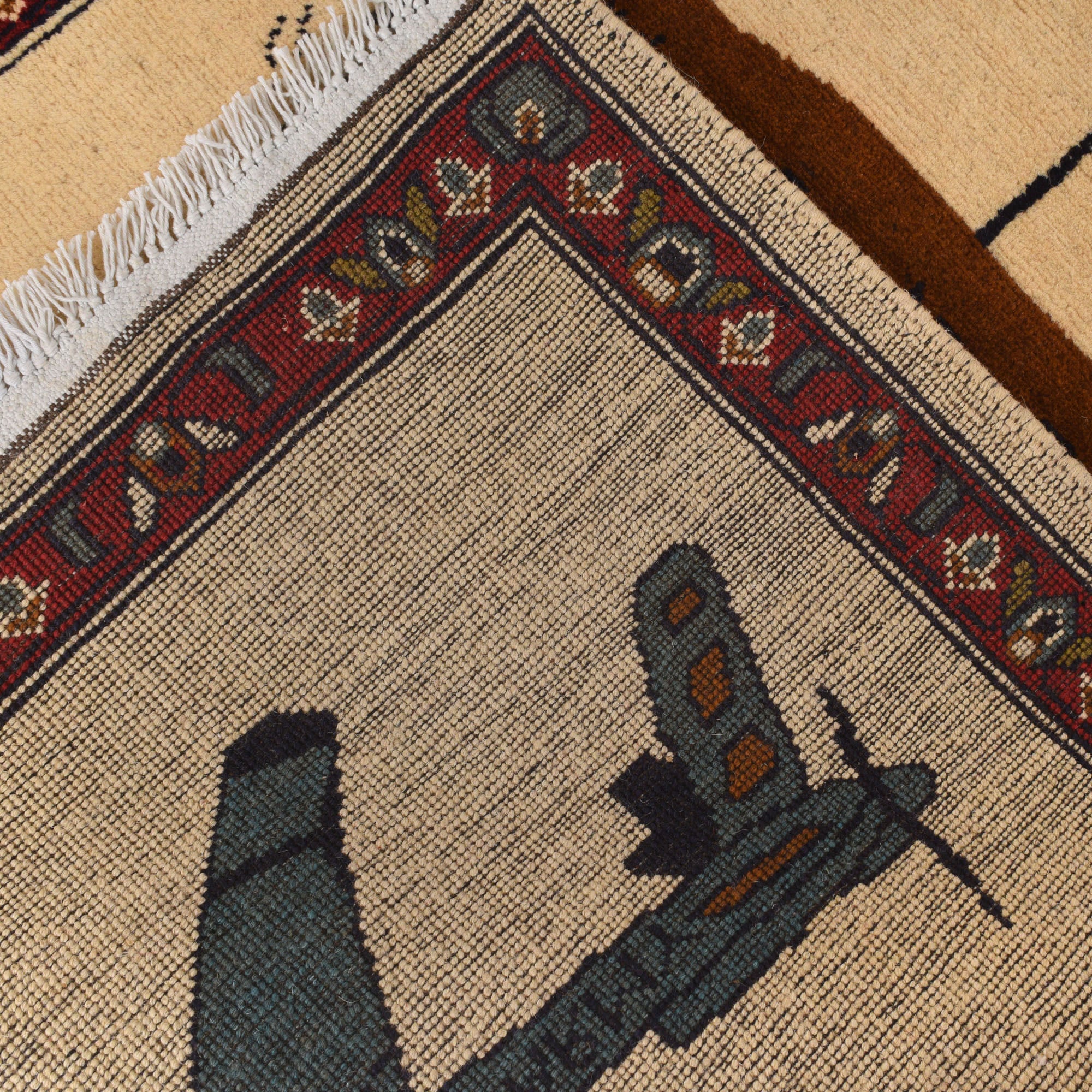 Artisan Woven Afghan Weapons & Drones Rug 3.9x2.8 ft