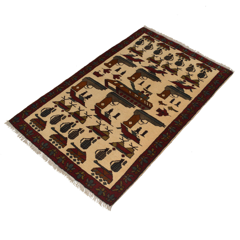 Historical Battle Weapons Scene Carpet 4x2.6 ft
