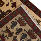 Historical Battle Weapons Scene Carpet 4x2.6 ft