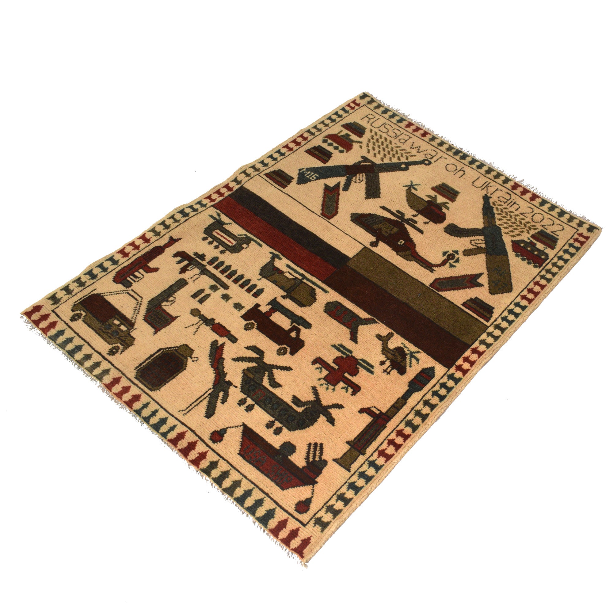 Russia & Ukraine War Cultural Carpet 3.7x2.6 ft
