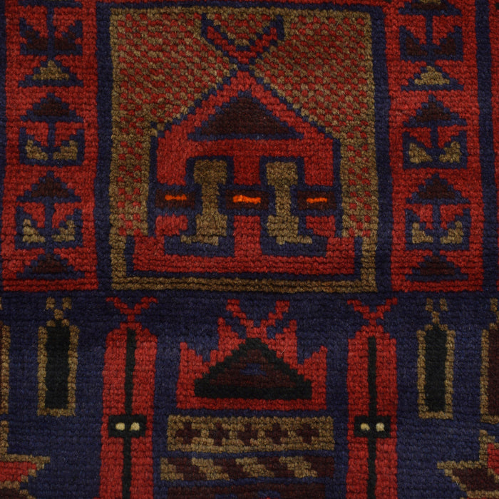 Tribal Afghan Prayer Mat Handmade 4.8x3.2 ft