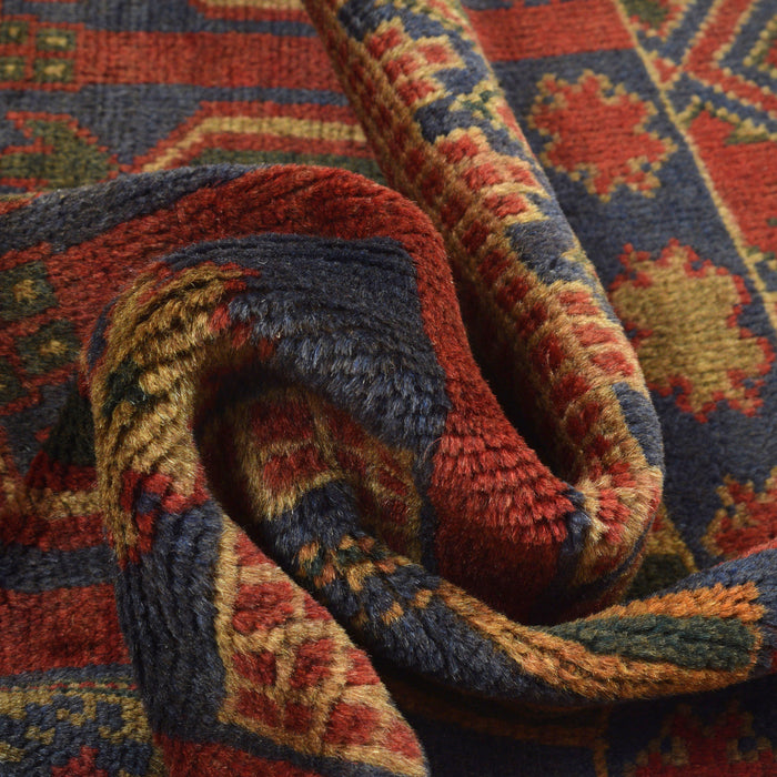 Afghan Wool Rug Prayer Piece 4.6x2.9 ft