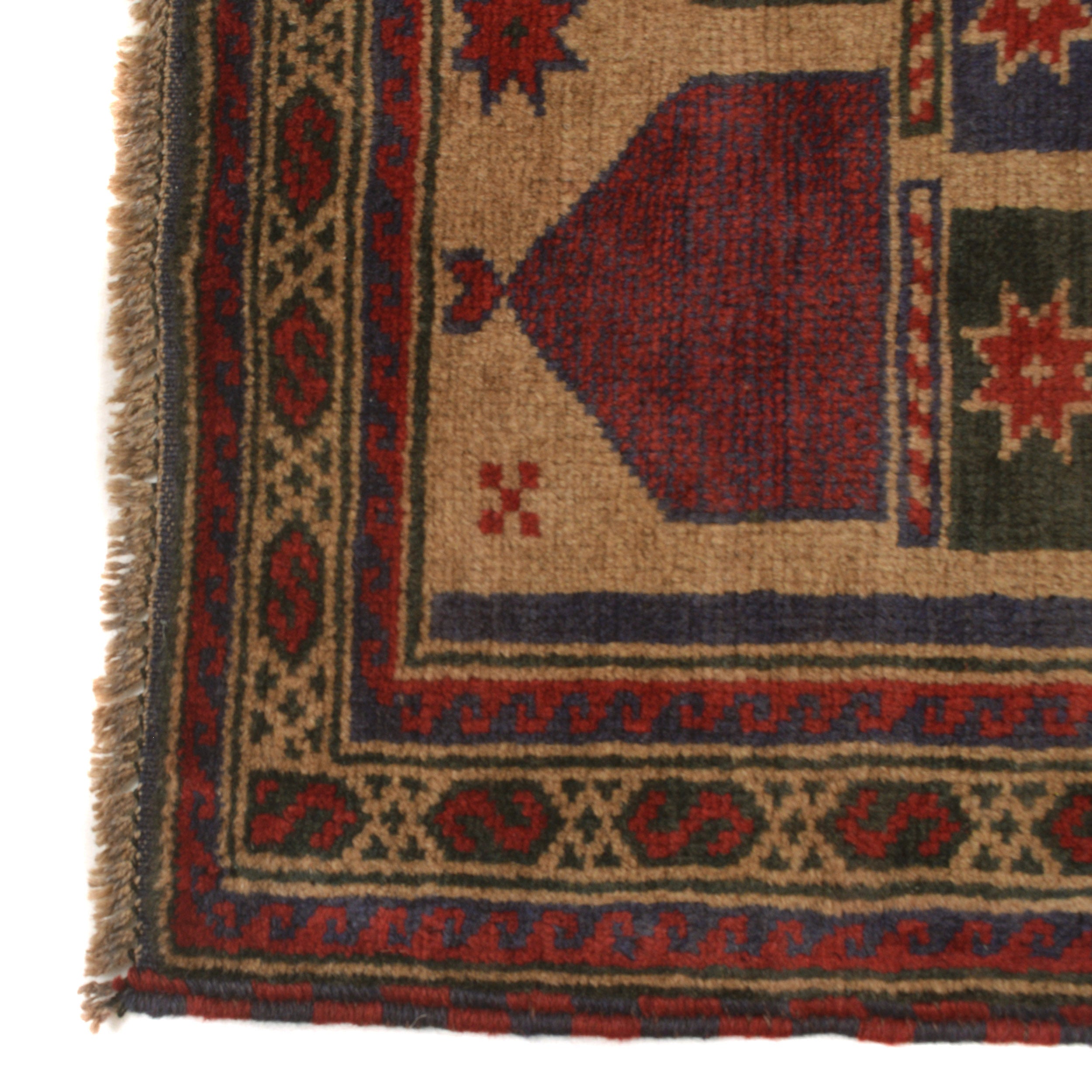 Artisan Afghan Prayer Mat Handmade 4.3x2.8 ft