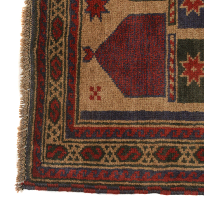 Artisan Afghan Prayer Mat Handmade 4.3x2.8 ft