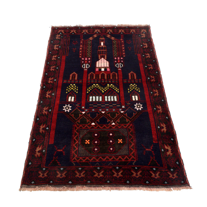 Soft Afghan Prayer Mat Weave 4.8x3 ft