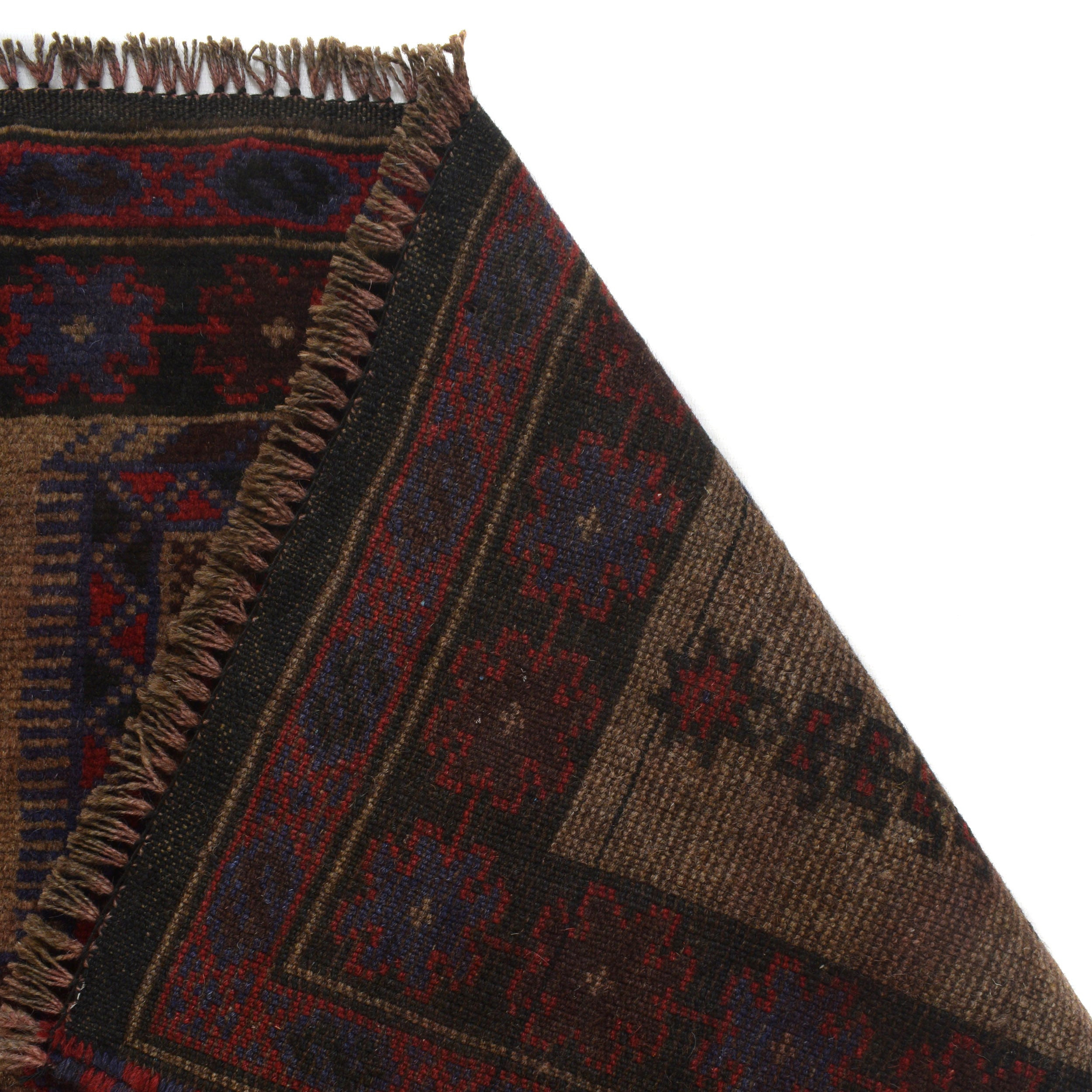 Afghan Handwoven Wool Prayer Rug 4.3x2.9 ft