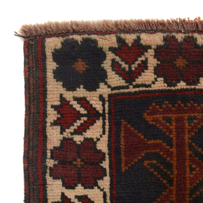 Traditional Afghan Prayer Mat Piece 4.6x2.7 ft