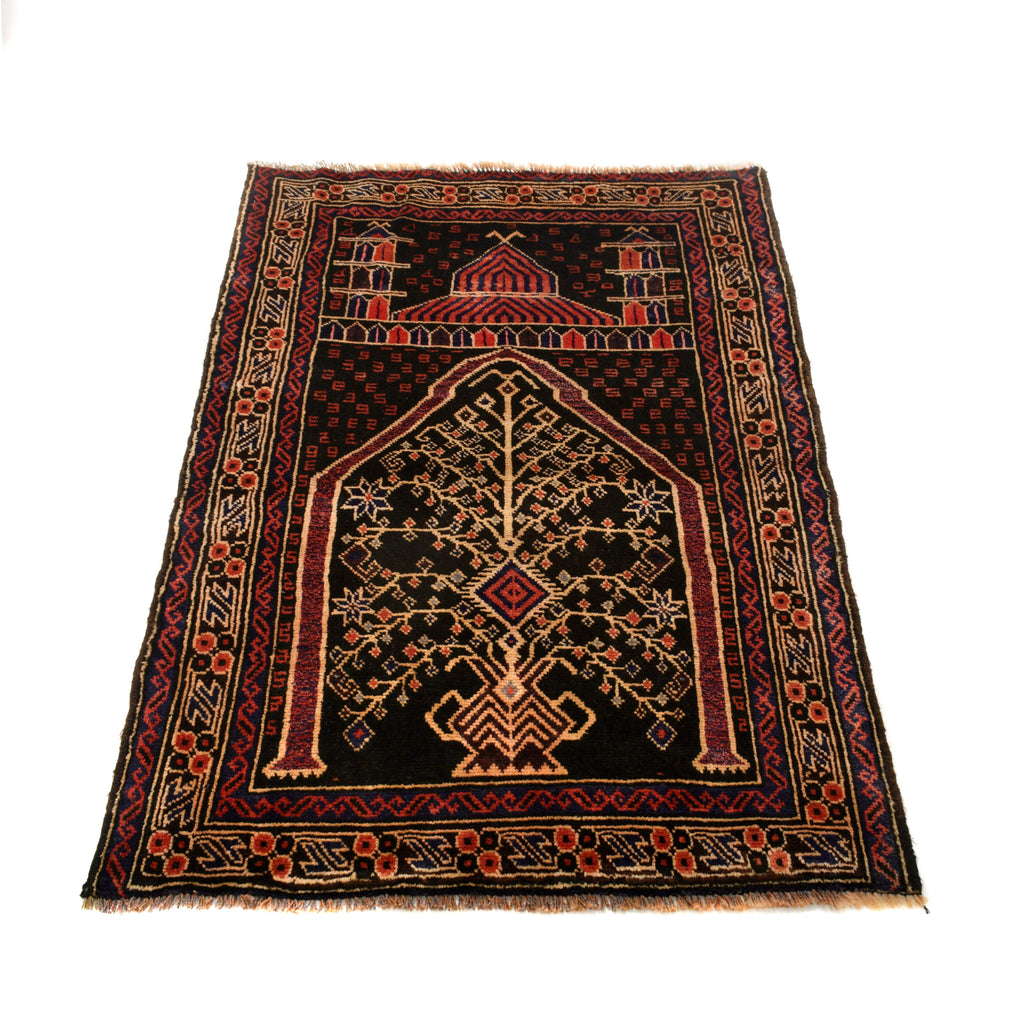 Prayer Mat Afghan Crafted Piece 4.2x2.9 ft