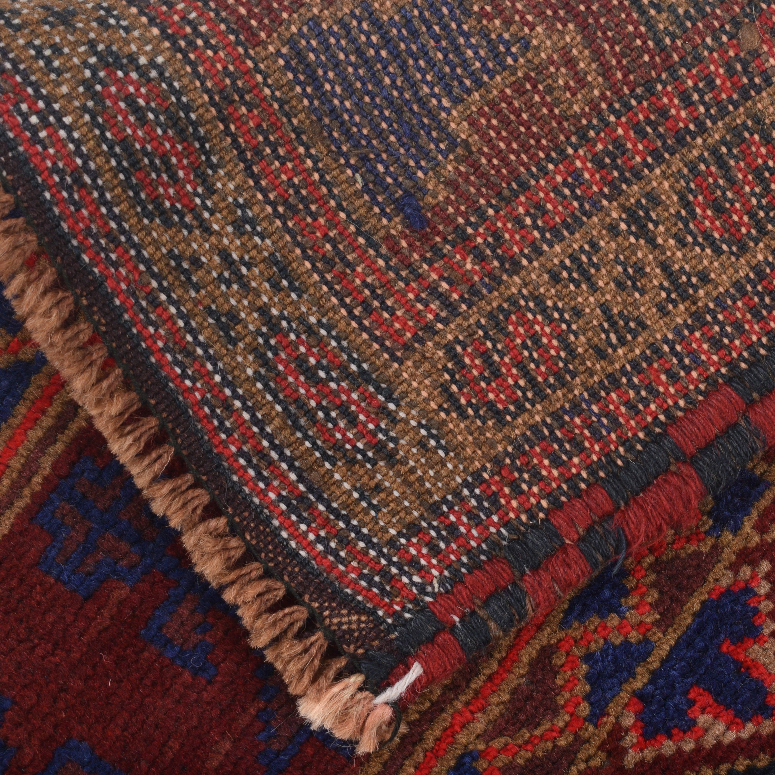 Tribal Afghan Wool Prayer Mat 4.7x3 ft